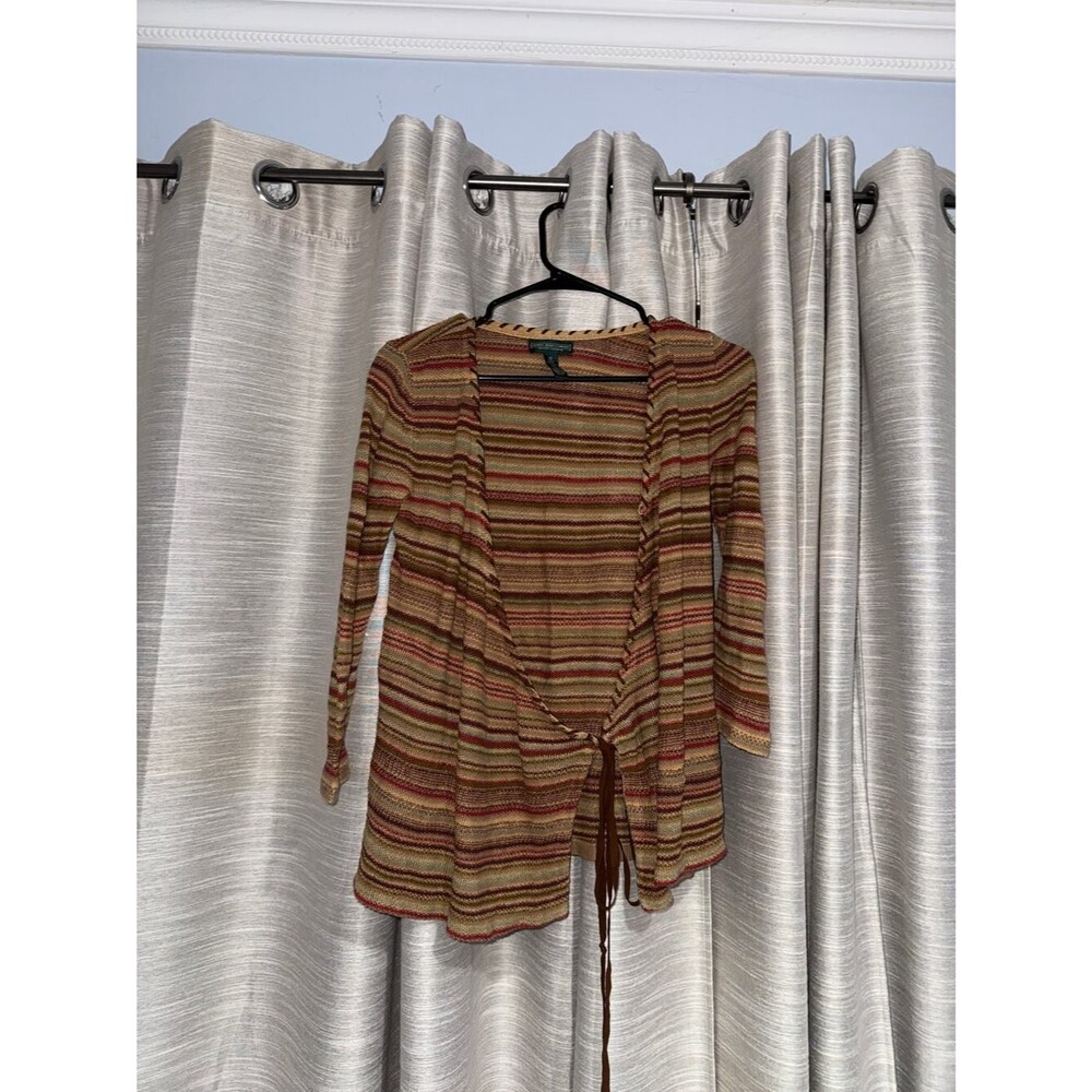 Ralph Lauren Women's Indian Beacon Blanket Western Wrap Cardigan Sweater XS